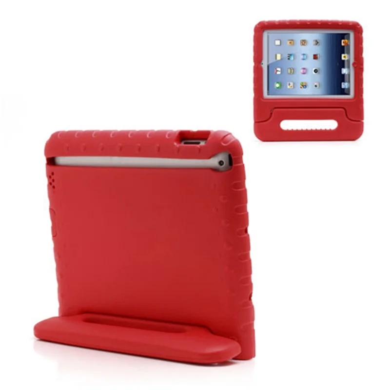 Portable Kids Eco-friendly EVA Foam Case with Handle & Stand for iPad 2 / 3 / 4 - Red