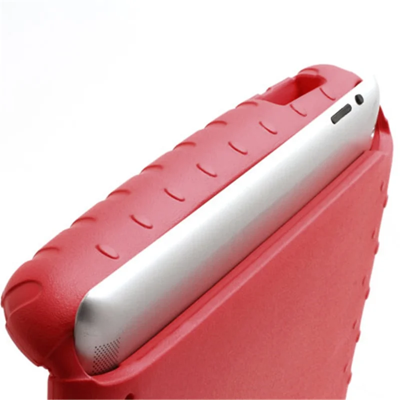 Portable Kids Eco-friendly EVA Foam Case with Handle & Stand for iPad 2 / 3 / 4 - Red