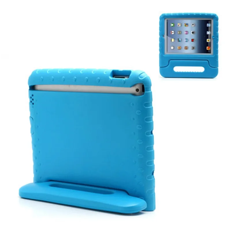Portable Kids Eco-friendly EVA Foam Case Shell with Handle & Stand for iPad 2 / 3 / 4 - Blue