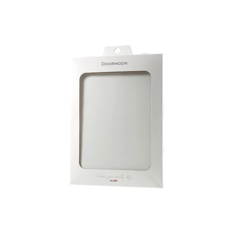 White Doormoon Genuine Leather Smart Cover w/ Stand for iPad Air 5