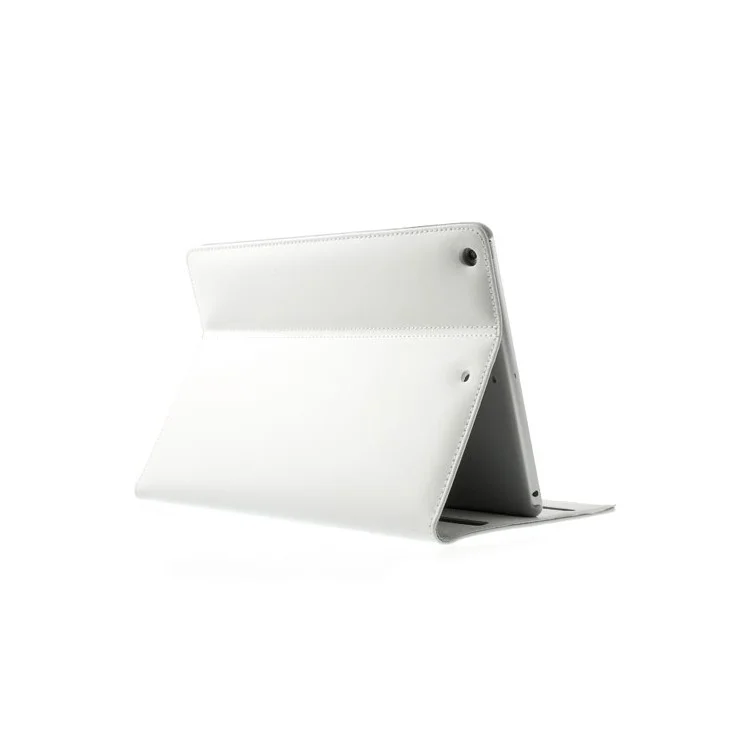 White Doormoon Genuine Leather Smart Cover w/ Stand for iPad Air 5