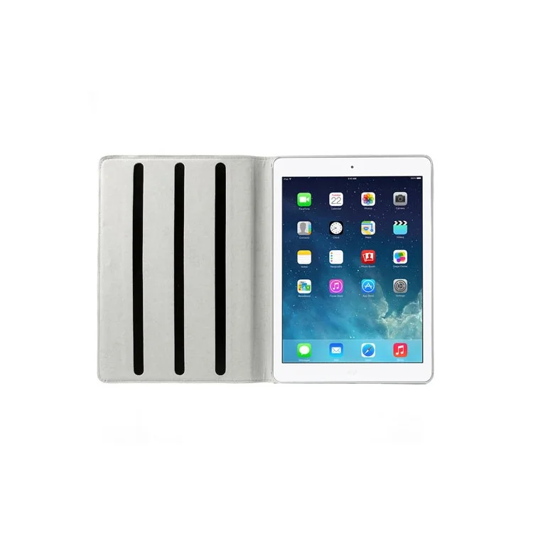 White Doormoon Genuine Leather Smart Cover w/ Stand for iPad Air 5