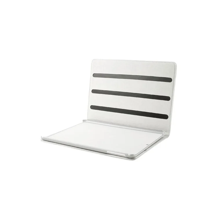 White Doormoon Genuine Leather Smart Cover w/ Stand for iPad Air 5