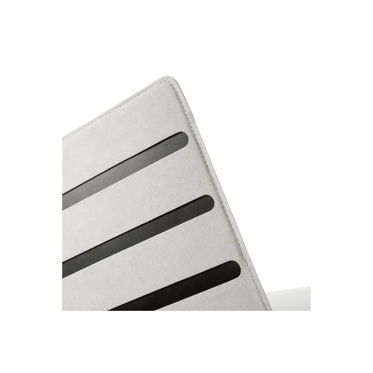 White Doormoon Genuine Leather Smart Cover w/ Stand for iPad Air 5
