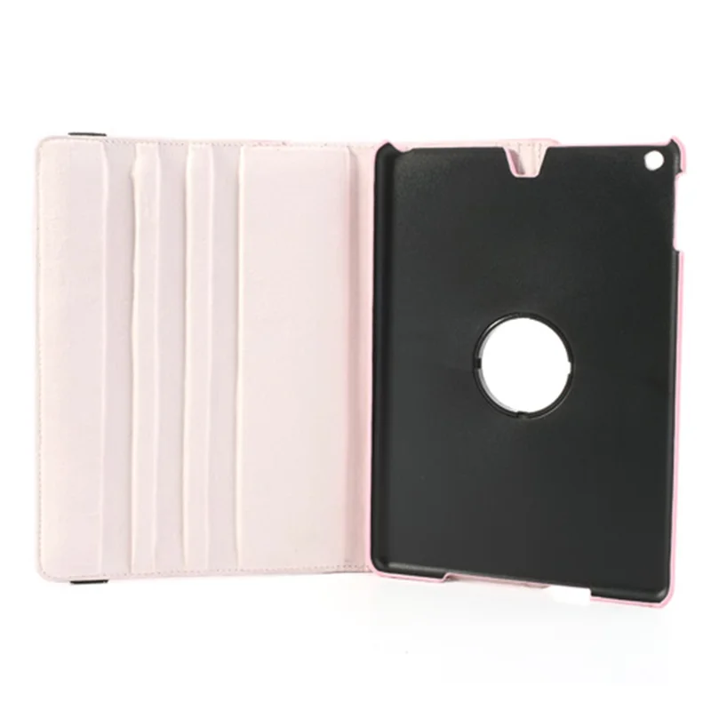 360 Degree Rotating Litchi Leather Protective Case for iPad Air - Pink
