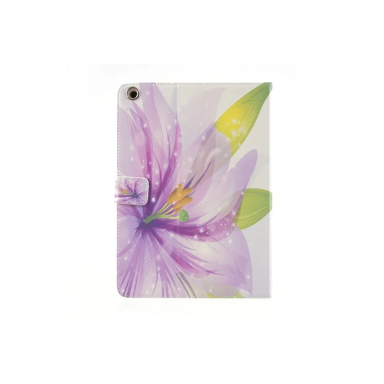 Sparkling Rhinestone Purple Blossom Smart Awakening Leather Case for iPad Air 5