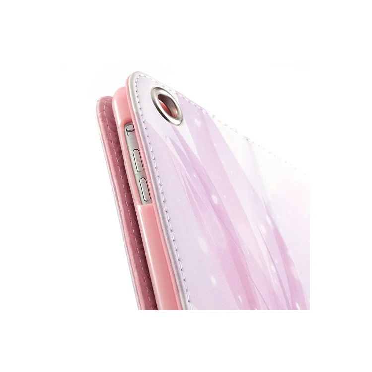 Sparkling Rhinestone Purple Blossom Smart Awakening Leather Case for iPad Air 5