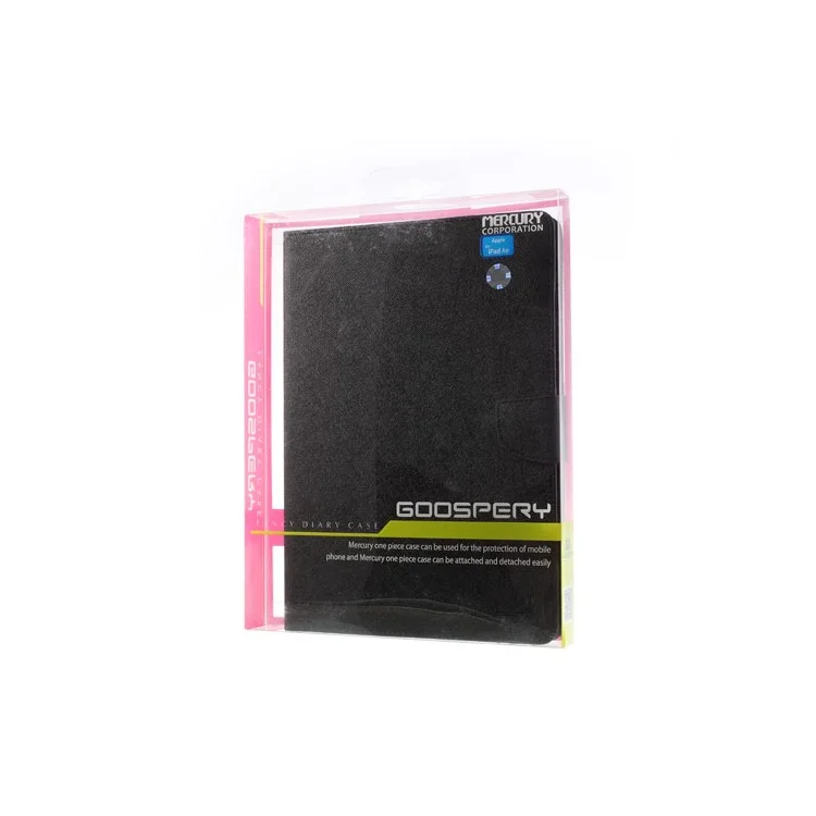 Mercury Goospery Leather Fancy Diary Wallet Flip Case Cover for iPad Air 5 - Black