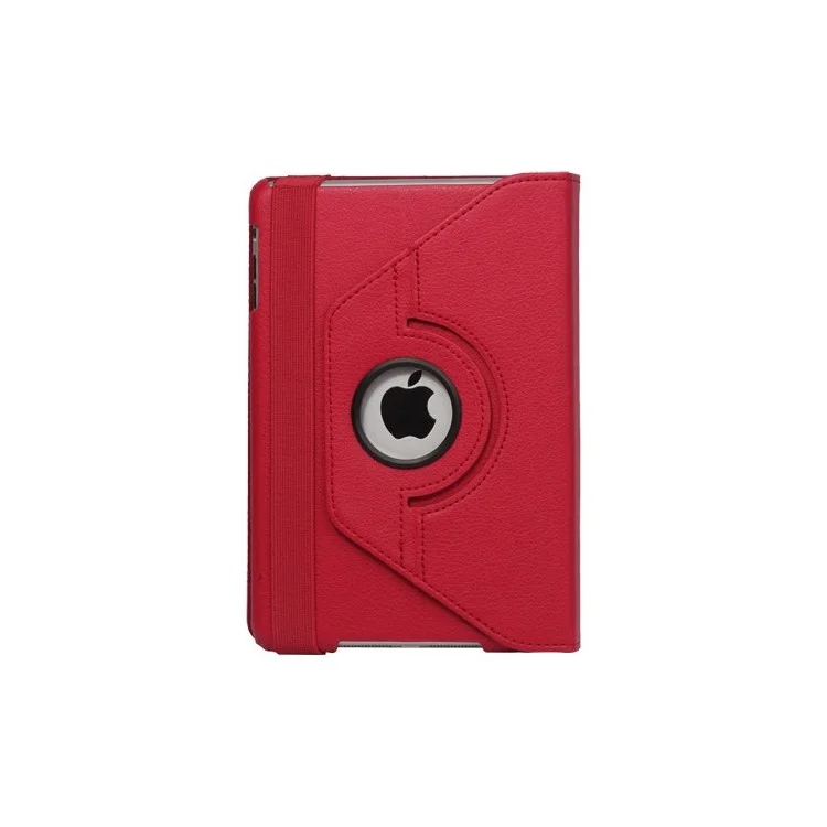 360 Degree Rotary Leather Case Cover for iPad Mini - Red