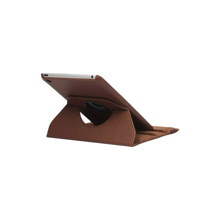 360 Degree Rotary Leather Case Cover for iPad Mini - Brown