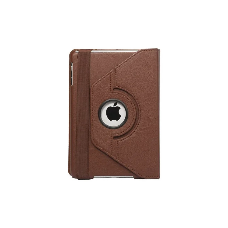 360 Degree Rotary Leather Case Cover for iPad Mini - Brown