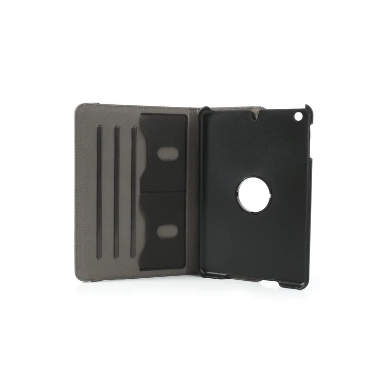 Black Cloth Leather Case for iPad mini / iPad mini 2 (Retina), 360 Degree Rotary & Card Slots