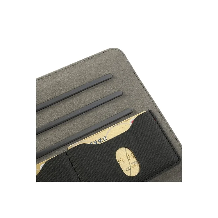 Black Cloth Leather Case for iPad mini / iPad mini 2 (Retina), 360 Degree Rotary & Card Slots