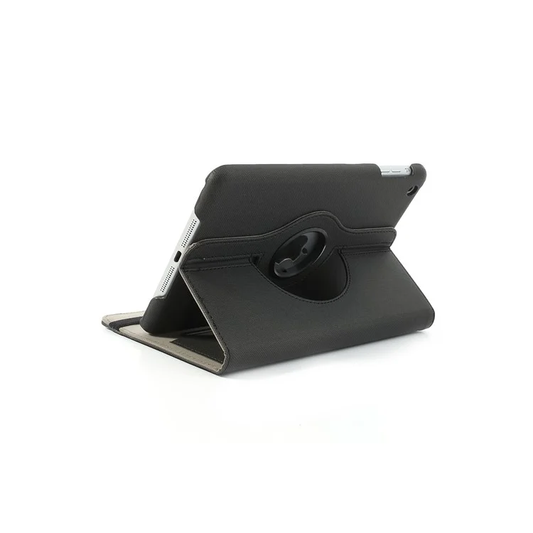 Black Cloth Leather Case for iPad mini / iPad mini 2 (Retina), 360 Degree Rotary & Card Slots