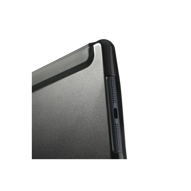 Black Folio Tri-fold Smart Leather Cover + PC Back Case for iPad mini / iPad mini 2 with Retina Display