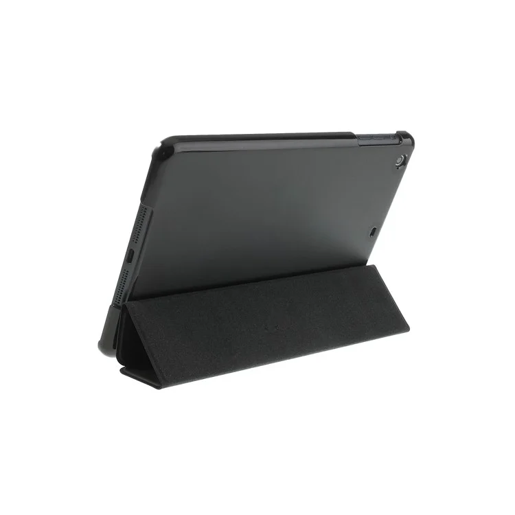 Black Folio Tri-fold Smart Leather Cover + PC Back Case for iPad mini / iPad mini 2 with Retina Display