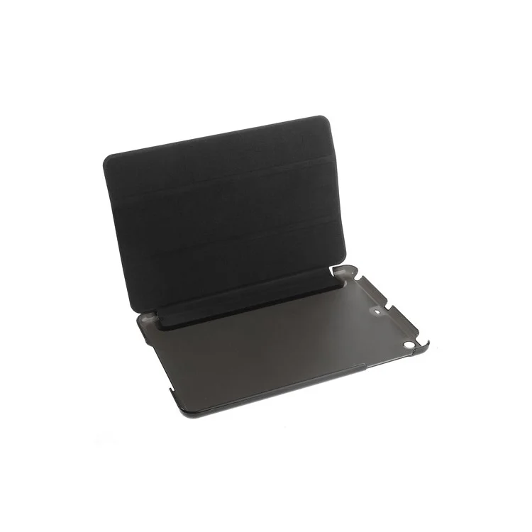 Black Folio Tri-fold Smart Leather Cover + PC Back Case for iPad mini / iPad mini 2 with Retina Display