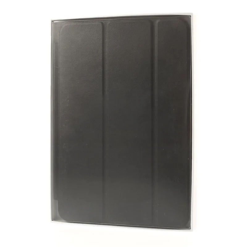 Tri-fold Aniline-dyed PU Leather Smart Case for iPad Mini / iPad Mini Retina w/ 2-way Kickstand - Black