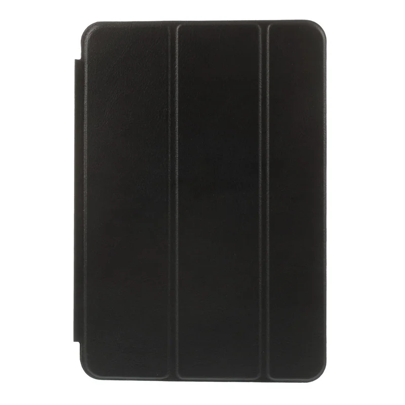 Tri-fold Aniline-dyed PU Leather Smart Case for iPad Mini / iPad Mini Retina w/ 2-way Kickstand - Black