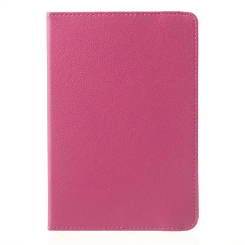 For iPad Mini / iPad Mini 2 360 Rotary Stand Lychee Smart Leather Shield Cover - Rose