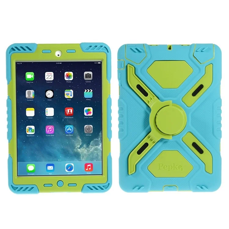 Pepkoo Spider Series for iPad Mini / iPad Mini 2 Extreme Heavy Duty Shell - Green / Blue