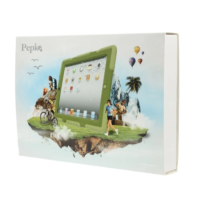 Pepkoo Spider Series for iPad Mini / iPad Mini 2 Extreme Heavy Duty Shell - Green / Blue