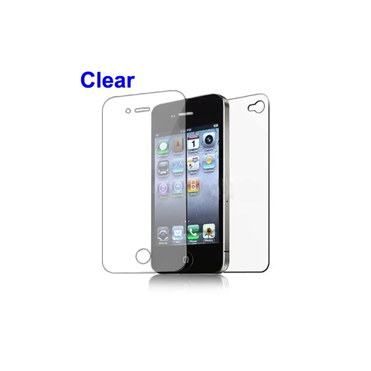 Clear Screen Protector Guard Film for iPhone 4 4S - Front and Back