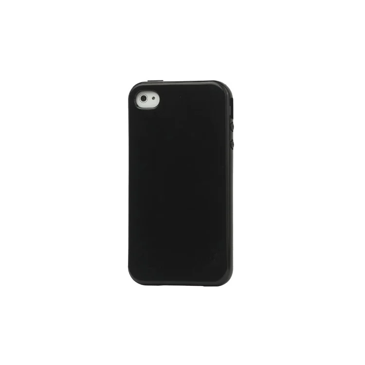 Lustrous TPU Case for iPhone 4 CDMA iPhone 4S - Black