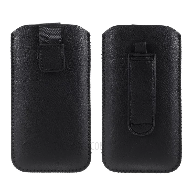 iPhone 5 Leather Pouch Case with Pull Up Tab