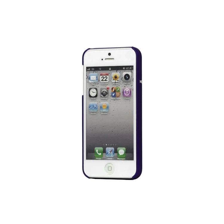Rubberized Hard Plastic Case Cover for iPhone 5 5s - Purple