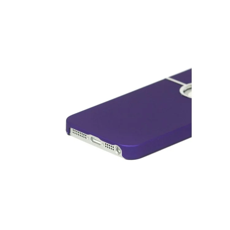Rubberized Hard Plastic Case Cover for iPhone 5 5s - Purple