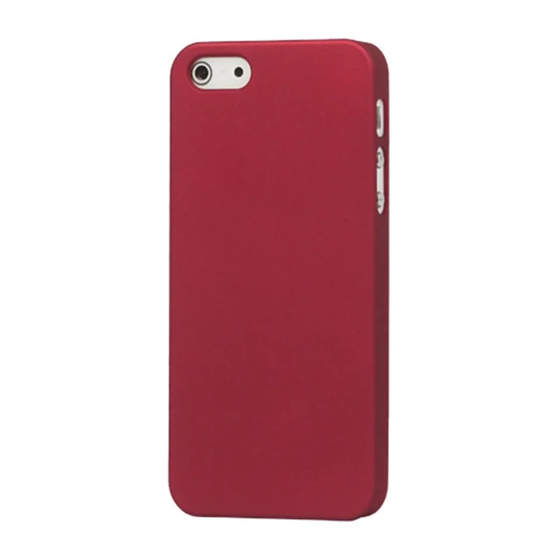 Rubberized Matte Hard Back Case for iPhone 5 - Red