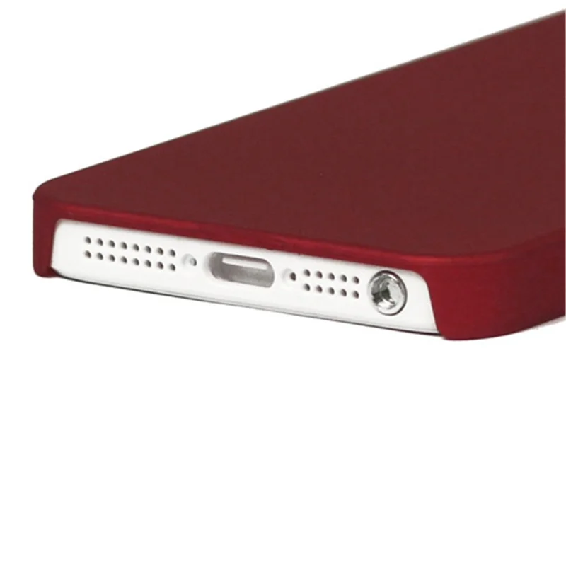 Rubberized Matte Hard Back Case for iPhone 5 - Red