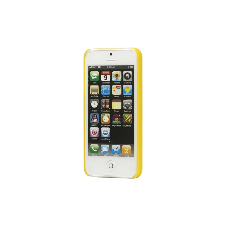 Rubberized Matte Hard Back Case for iPhone 5 - Yellow