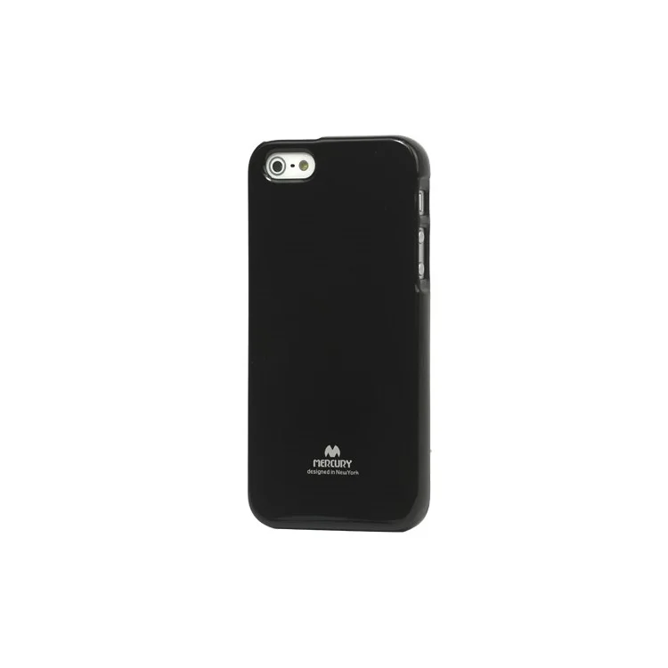 Mercury Flash Powder TPU Case Cover for iPhone 5 5s - Black