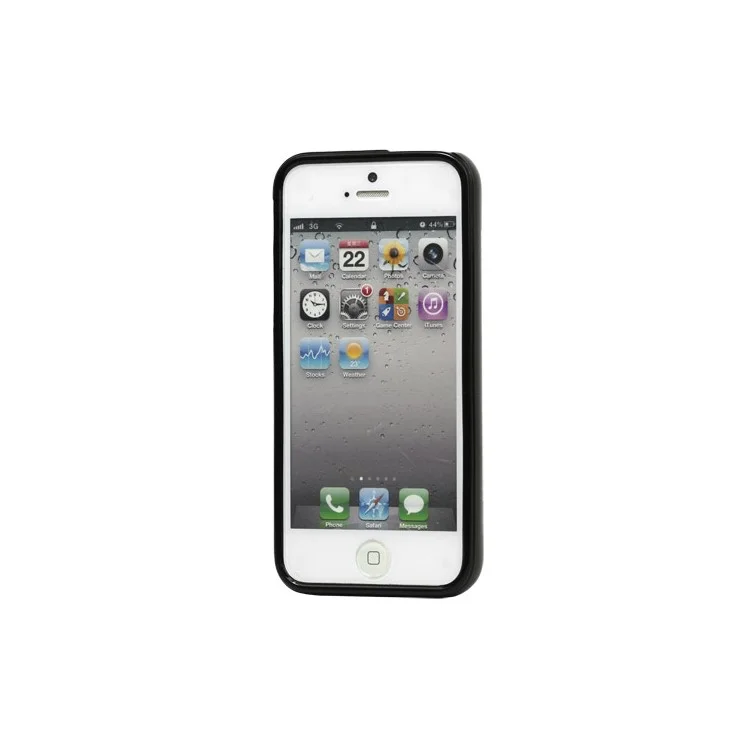 Mercury Flash Powder TPU Case Cover for iPhone 5 5s - Black