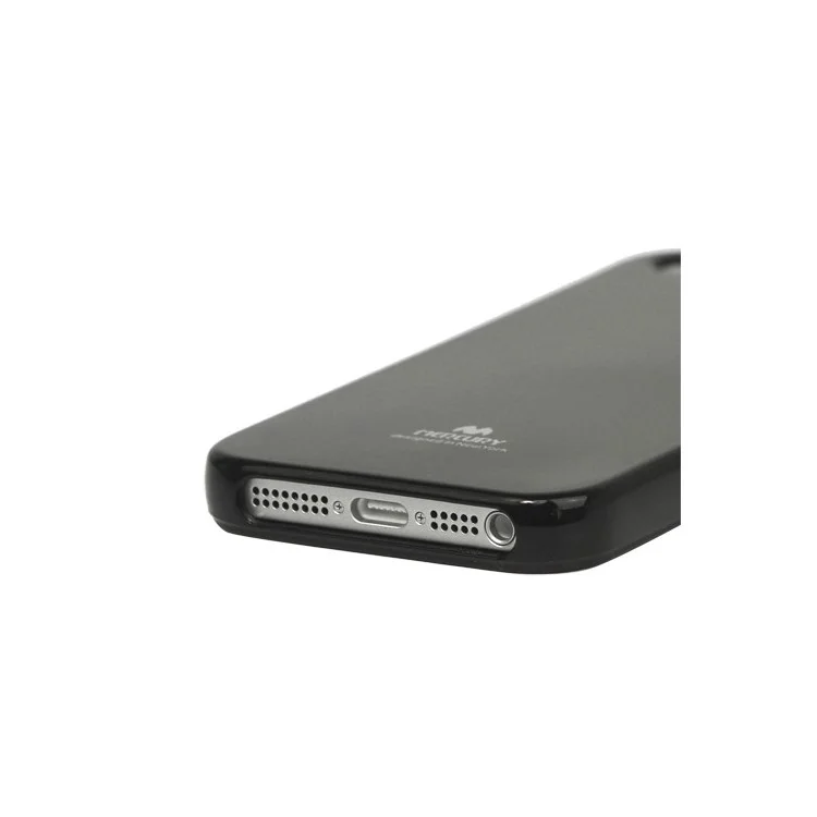 Mercury Flash Powder TPU Case Cover for iPhone 5 5s - Black