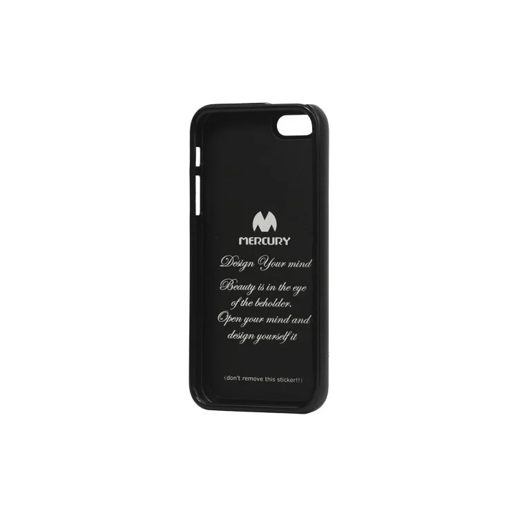 Mercury Flash Powder TPU Case Cover for iPhone 5 5s - Black