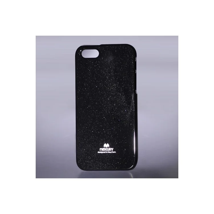 Mercury Flash Powder TPU Case Cover for iPhone 5 5s - Black