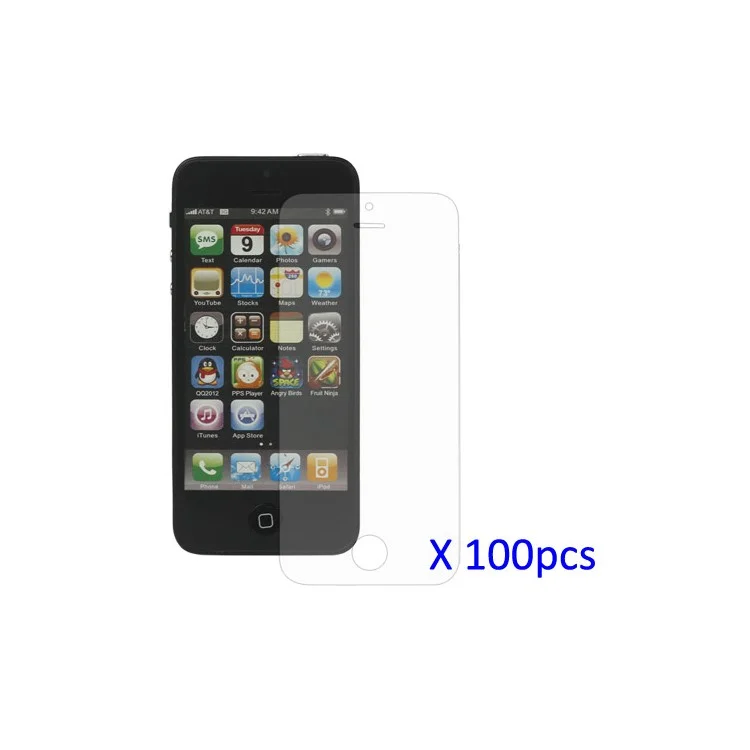 100PCS Clear LCD Screen Guard Film for iPhone 5