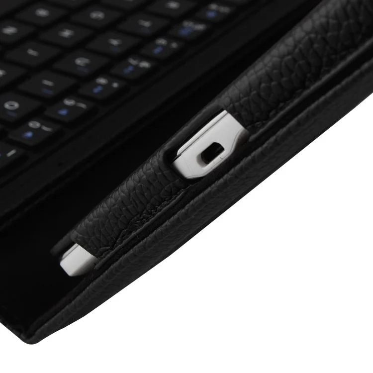 Black Lychee PU Leather Case Stand w/ Removable Bluetooth Keyboard for Samsung Galaxy Tab 4 8.0 T335 T331 T330