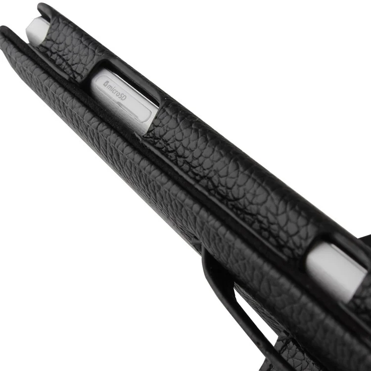 Black Lychee PU Leather Case Stand w/ Removable Bluetooth Keyboard for Samsung Galaxy Tab 4 8.0 T335 T331 T330