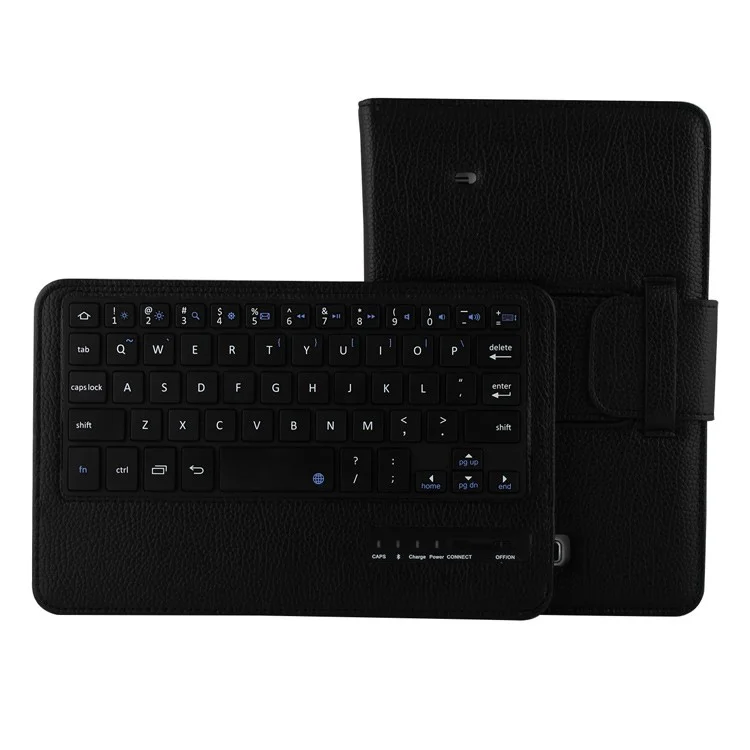 Black Lychee PU Leather Case Stand w/ Removable Bluetooth Keyboard for Samsung Galaxy Tab 4 8.0 T335 T331 T330