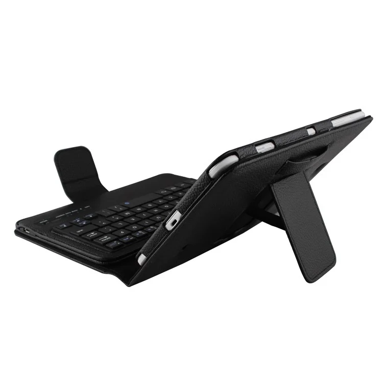 Black Lychee PU Leather Case Stand w/ Removable Bluetooth Keyboard for Samsung Galaxy Tab 4 8.0 T335 T331 T330