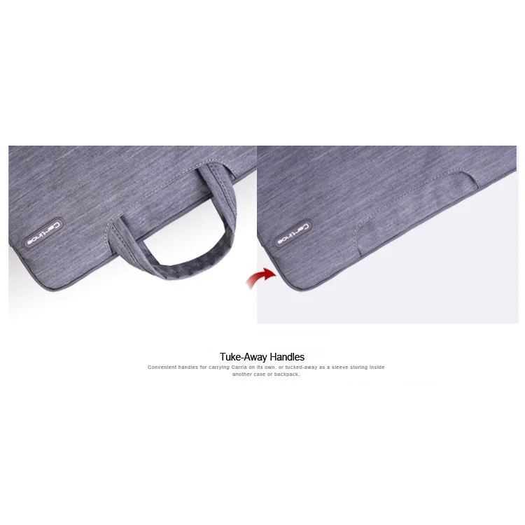 Grey Cartinoe Jean Series Notebook Sleeve Case Bag for MacBook Air Pro 13.3 inch, Size: 34 x 26cm