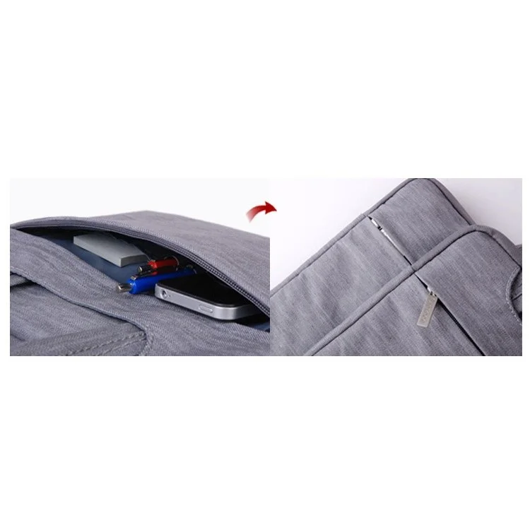 Grey Cartinoe Jean Series Notebook Sleeve Case Bag for MacBook Air Pro 13.3 inch, Size: 34 x 26cm
