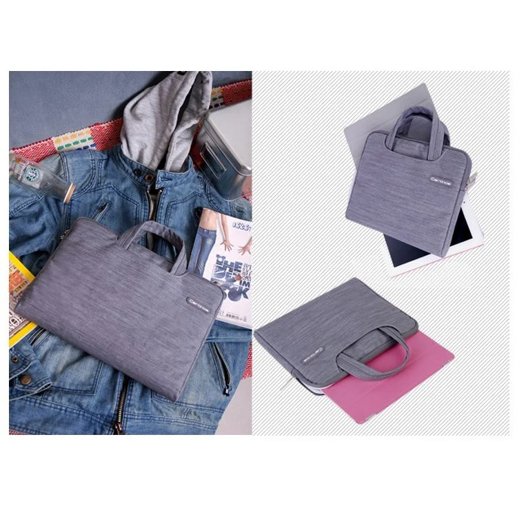 Grey Cartinoe Jean Series Notebook Sleeve Case Bag for MacBook Air Pro 13.3 inch, Size: 34 x 26cm