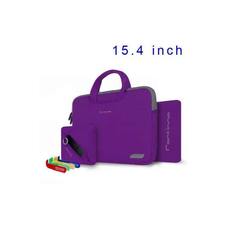 Purple Cartinoe Breath Series Zipper Nylon Notebook Bag Pouch for MacBook Pro 15.4 inch, Size: 36 x 27cm