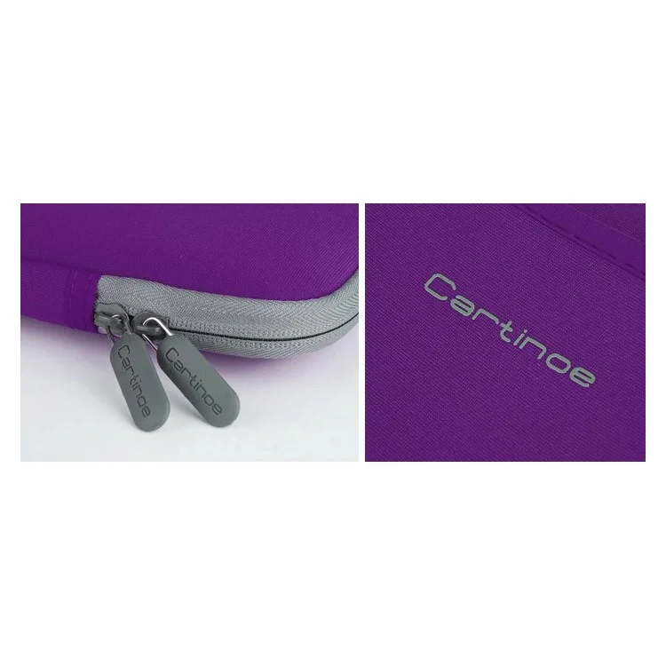 Purple Cartinoe Breath Series Zipper Nylon Notebook Bag Pouch for MacBook Pro 15.4 inch, Size: 36 x 27cm