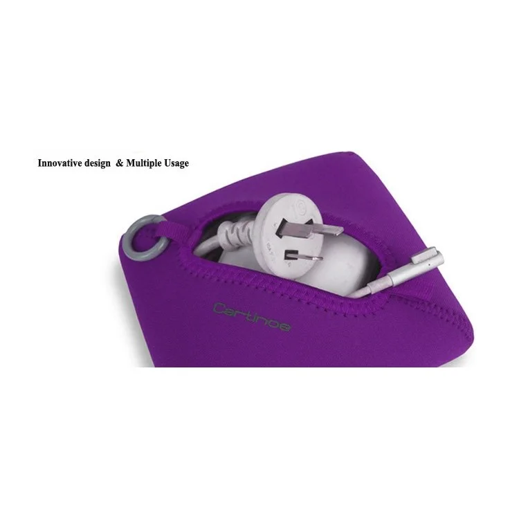 Purple Cartinoe Breath Series Zipper Nylon Notebook Bag Pouch for MacBook Pro 15.4 inch, Size: 36 x 27cm